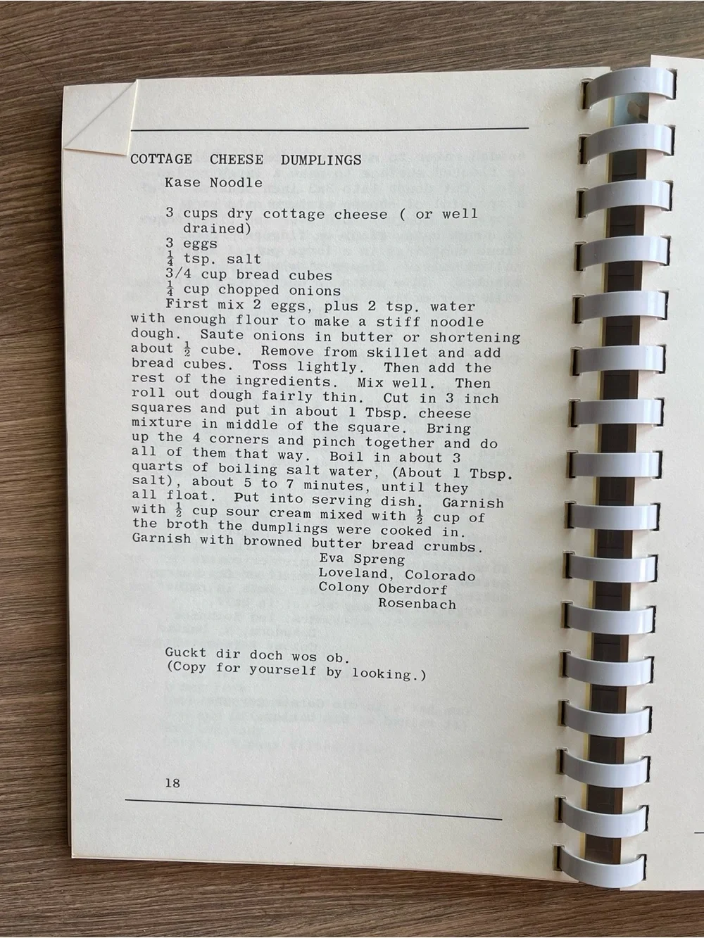 Kuche Kochen American Historical Society Germans from Russia Cookbook 1973